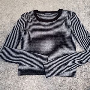 striped brandy sweater crop top